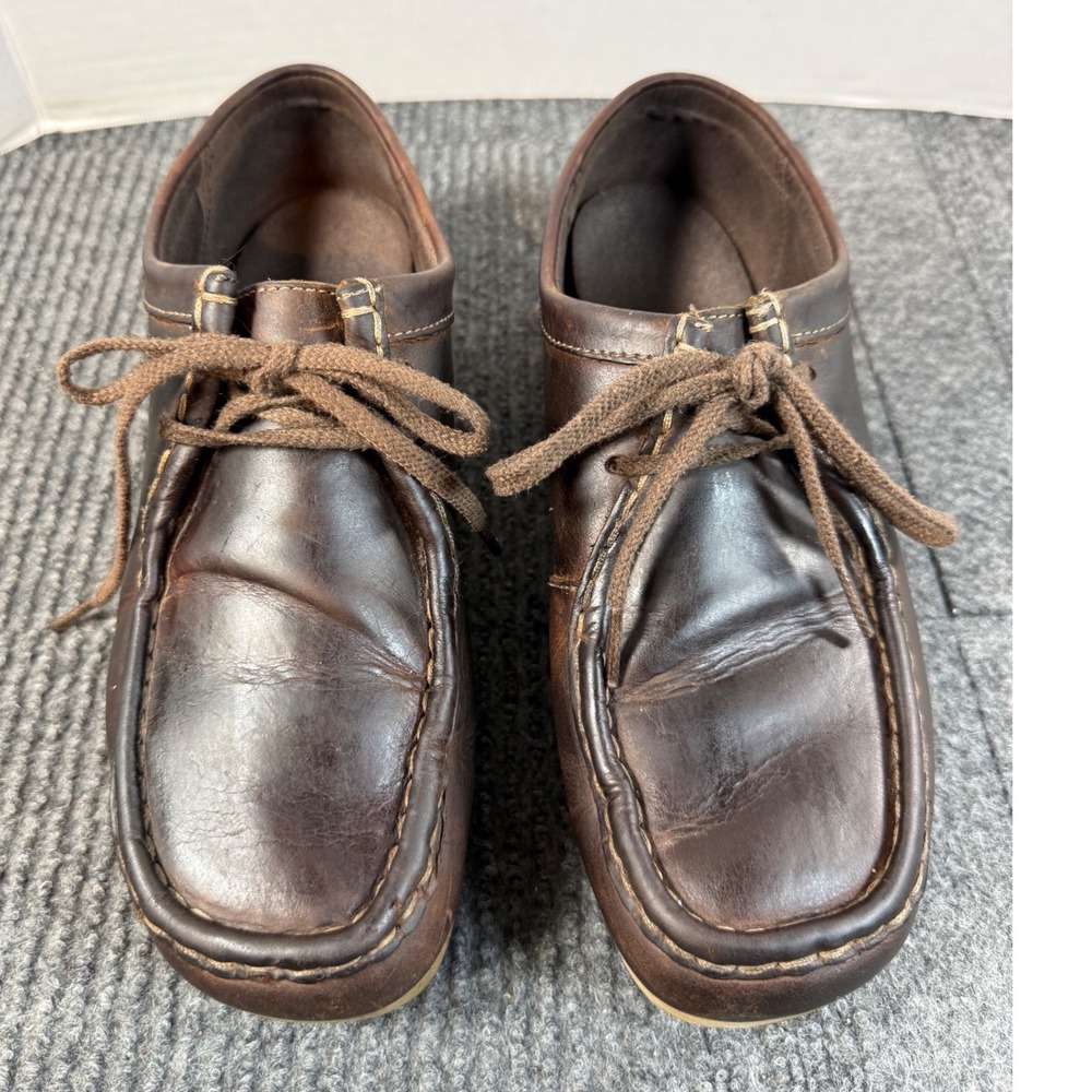 Clarks Padmore II Womens 8.5 Dark Brown Leather Lace Up Wallabee Shoes